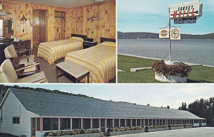 Sunset Motel - Old Postcard (newer photo)